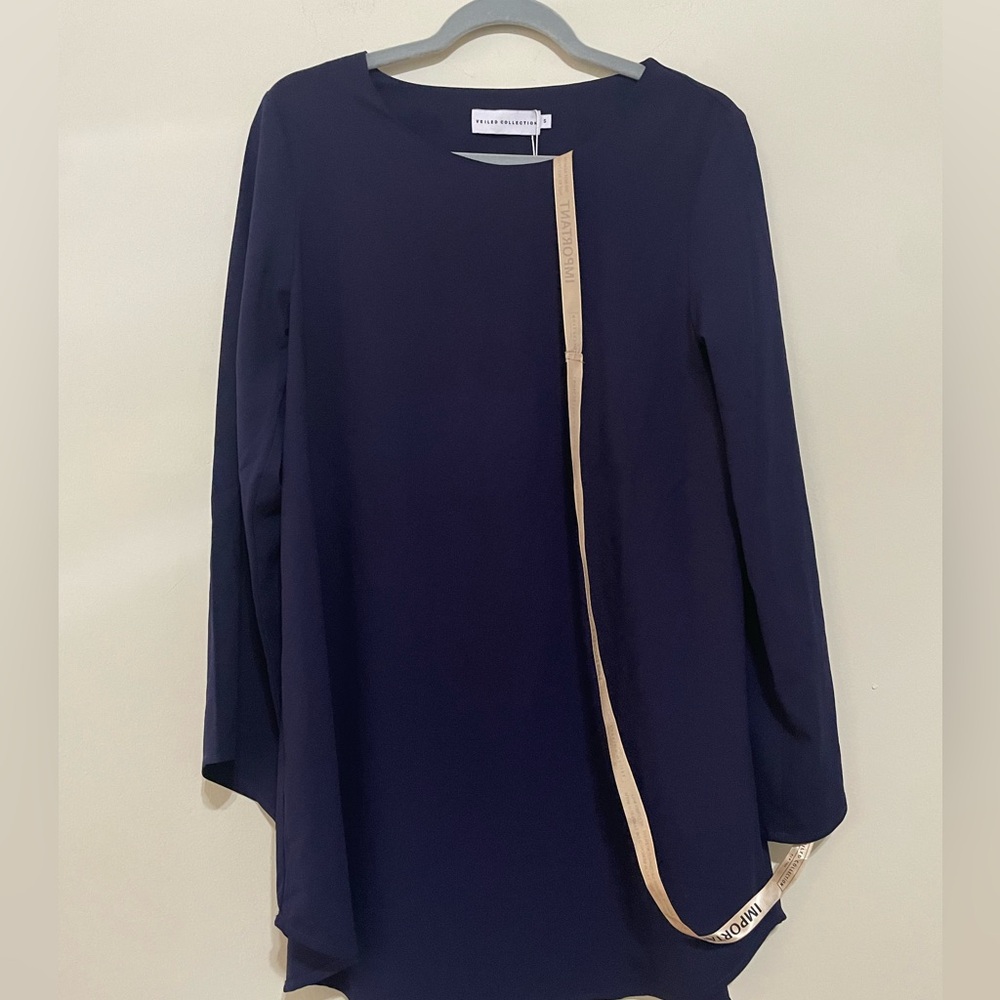 Vailed collection Navy Blue Long Sleeve pants set - Picture 2 of 5